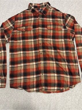 George Rust, Black & Cream Plaid Button-Down Shirt XLT